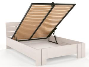 Prodloužená buková postel s úložným prostorem Arhus 180x220, Odstín moření: Bílá