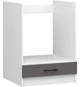 Sporáková skříňka 60 cm VERMINA - bílá / šedá