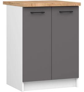 Dolní kuchyňská skříňka 60 cm VERMINA - bílá / šedá