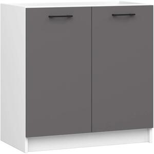 Dřezová skříňka 80 cm VERMINA - bílá / šedá