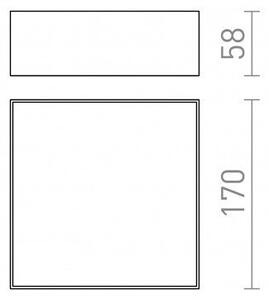 LARISA SQ 17 stropní bílá 230V LED 15W 3000K - RED - DESIGN RENDL