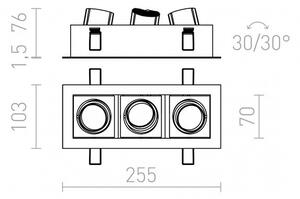 RED R12858 BONDY III zápustná bílá 230V LED 3x7W 24° 3000K - RED - DESIGN RENDL