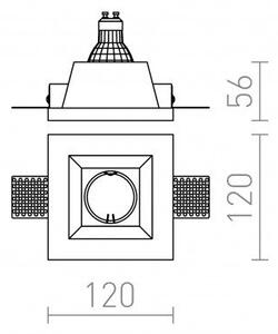 DAG SQ zápustná sádrová 230V GU10 35W - RED - DESIGN RENDL