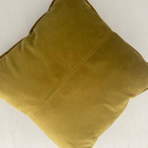 Sametový povlak na polštář 45x45 cm žluto-zelený
