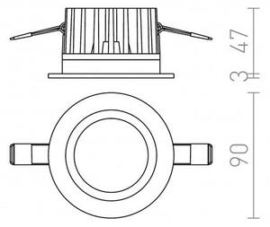 RED R12716 TOLEDO R bílá 230V LED 8W 60° IP44 3000K - RED - DESIGN RENDL