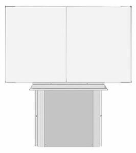 Magnetická tabule pro popis fixem TRIPTYCH K 200 x 100 cm - 200 x 100 cm, bílá