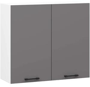Horní kuchyňská skříňka 80 cm VERMINA - bílá / šedá