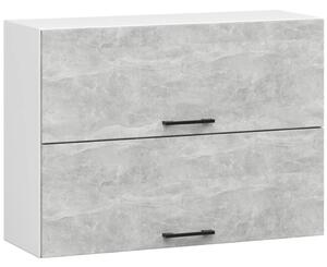 Horní závěsná kuchyňská skříňka 80 cm VERMINA - bílá / beton