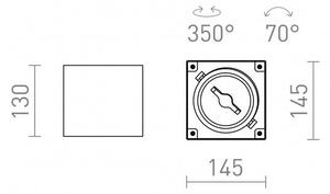 JAMES I DIMM stropní matná bílá 230V LED 15W 24° 3000K - RED - DESIGN RENDL
