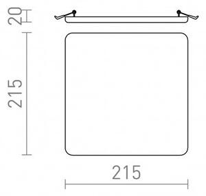BELI SQ 21 zápustná mléčný akryl 230V LED 27W IP65 3000K - RED - DESIGN RENDL