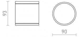 LIZZI stropní antracitová 230V GU10 35W IP54 - RED - DESIGN RENDL