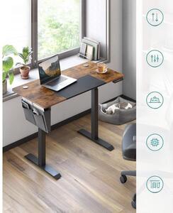 SONGMICS Polohovací stůl elektrický 120 x 60 cm hnědý černý