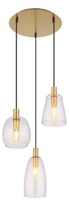 Globo 15789-3HM - Lustr na lanku GARRI 3xE14/40W/230V pr. 43 cm mosaz