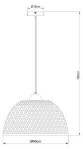 Globo 15767H1 - Lustr na lanku COLLY 1xE27/15W/230V bambus