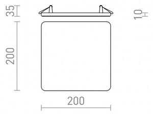 RED R13591 BJORK SQ 20 zápustná černá 230V LED 18W 3000K - RED - DESIGN RENDL