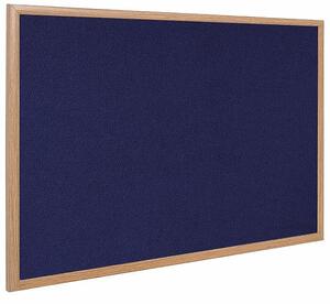 Textilní nástěnka dřevěný rám 150 x 100 cm (modrá)