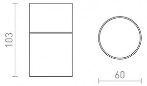 SORANO stropní černá plast 230V LED GU10 8W IP44 - RED - DESIGN RENDL