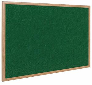 Textilní nástěnka dřevěný rám 125 x 100 cm (zelená)