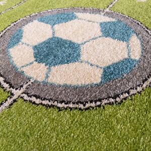 Makro Abra Dětský kusový koberec Mondo 07 Fotbalové hřiště zelený šedý modrý Rozměr: 120x170 cm