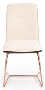 Jídelní židle SCK-390 krémová/šedá/zlatá