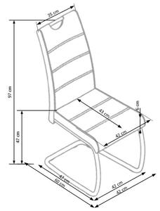 Jídelní židle SCK-349 šedá/chrom