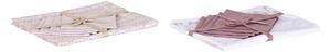 Ubrus a ubrousky DKD Home Decor 150 x 150 x 0,5 cm Růžový Bílý (2 kusů)
