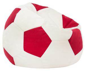 Sedací pytel Fotbal červený plyš