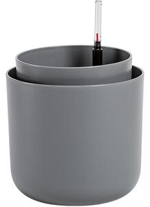 Plastia Samozavlažovací květináč Tolita šedá, pr. 19 cm, pr. 19 cm