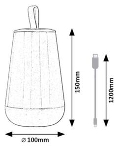 Rabalux 76019 - LED RGB Stmívatelná stolní lampa FRANCO LED/2W/5V 3000K