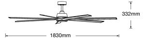 Lucci air 21610849 - Stropní ventilátor ATLANTA 1xGX53/12W/230V bílá + DO
