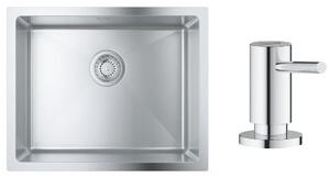 Sada ocelový dřez Grohe K700 31574SD1, dávkovač tekutin Grohe Cosmopolitan 40535000