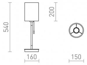 KEITH/RON 15/20 stolní s USB Polycotton bílá/buk 230V E27 7W - RED - DESIGN RENDL