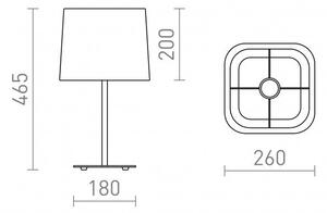 PERTH stolní béžová/bílá 230V E27 15W - RED - DESIGN RENDL