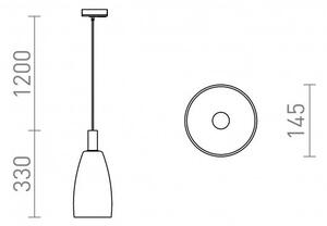 BELLINI L E14 pro jednookr. lištu závěsná bílá čiré sklo 230V E14 15W - RED - DESIGN RENDL