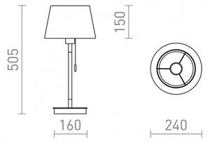 KEITH/ALVIS 24 stolní s USB krémově bílá buk 230V E27 7W - RED - DESIGN RENDL