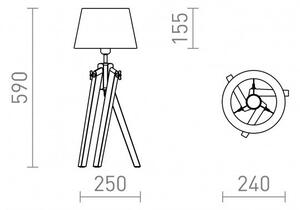 AMBITUS/ALVIS 24 stolní krémově bílá bambus 230V E27 7W - RED - DESIGN RENDL