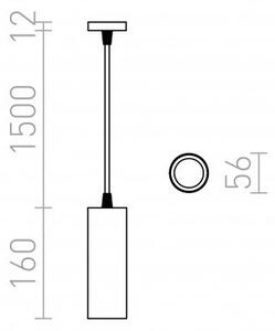 MAVRO závěsná bílá 230V LED 12W 38° 3000K - RED - DESIGN RENDL