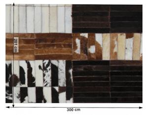 TEMPO Luxusní koberec, pravá kůže, KŮŽE TYP 4 Rozměr: 201x300 cm