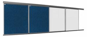 Nástěnka pro lištový systém TEXTIL 100x120 LS - modrá (V80100120-4002)