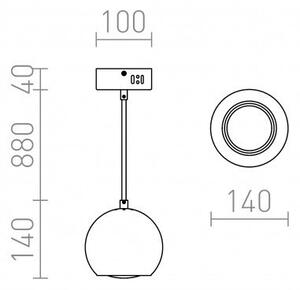 MARGO závěsná chrom 230V LED 7W 3000K - RED - DESIGN RENDL