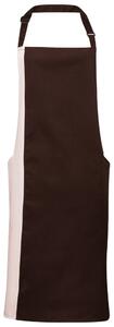 Premier Workwear Dvoubarevná kuchařská zástěra s laclem - Černá / růžová