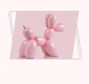 Extravagantní módní dekorace Balónkový růžový pes