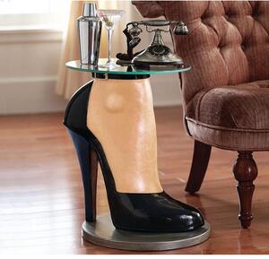 Stylový haute couture designový stůl na jehlovém podpatku 55 cm