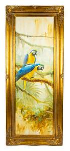 XXXXL Přepychový olej na plátně Karibští papoušci 137 cm