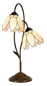 Romantická vitrážová Tiffany lampa Jasmínové květy 65cm