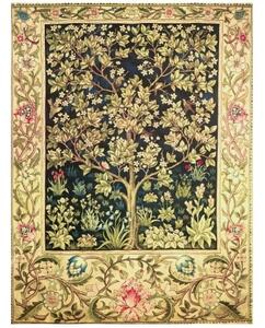 Zámecká tapisérie Strom života jantarově béžová vč.ozdobné konzole