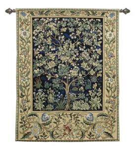 Zámecká tapisérie Strom života safírově modrá vč.ozdobné konzole