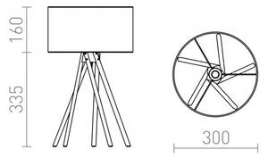 EL PASO stolní šedá bambus 230V E14 11W - RED - DESIGN RENDL