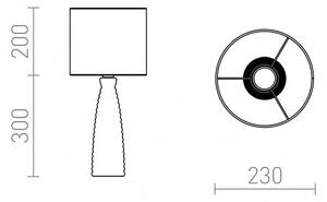 LAURA stolní béžovošedá 230V E27 28W - RED - DESIGN RENDL
