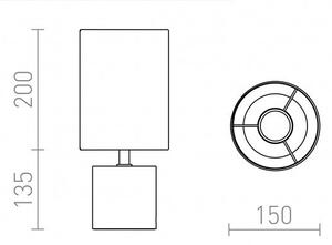 CAMINO stolní se stínidlem bílá cement 230V E27 28W - RED - DESIGN RENDL